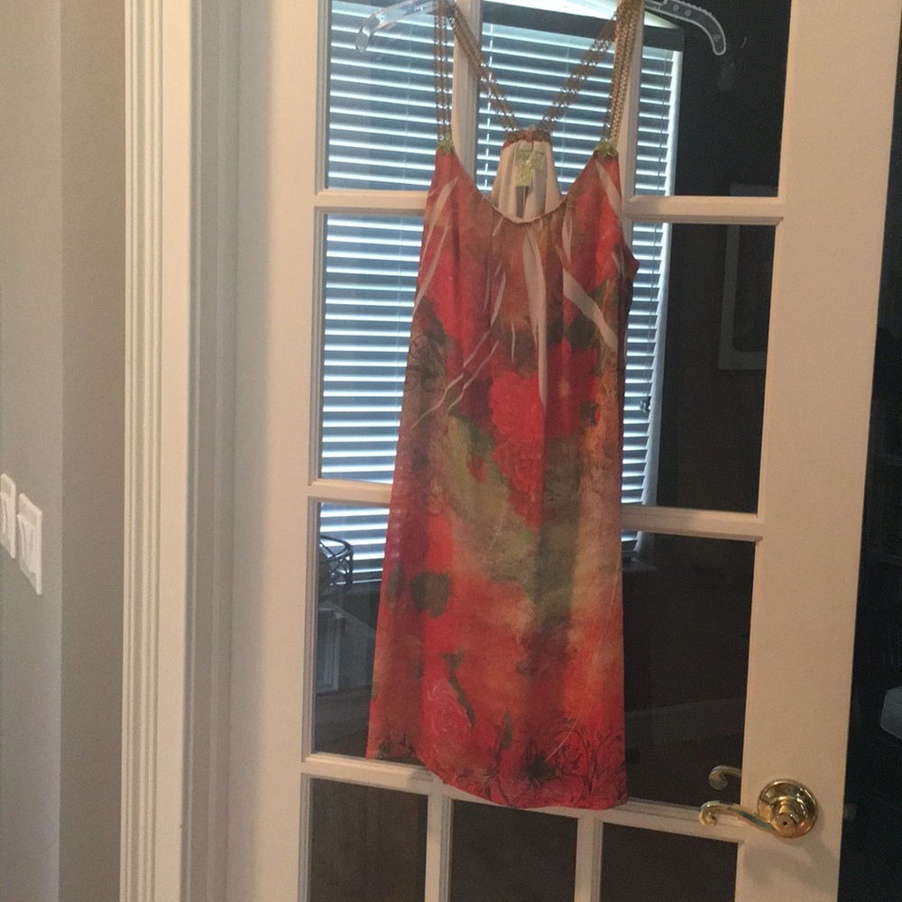 Johnny Martin Fun & Flirty Vibrant Strappy Sundress w/Y back